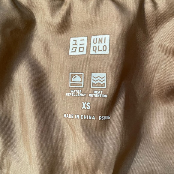 UNIQLO Women Fall / Spring Zipper Coat / Jacket with hood Khaki Size XS - Picture 3 of 8